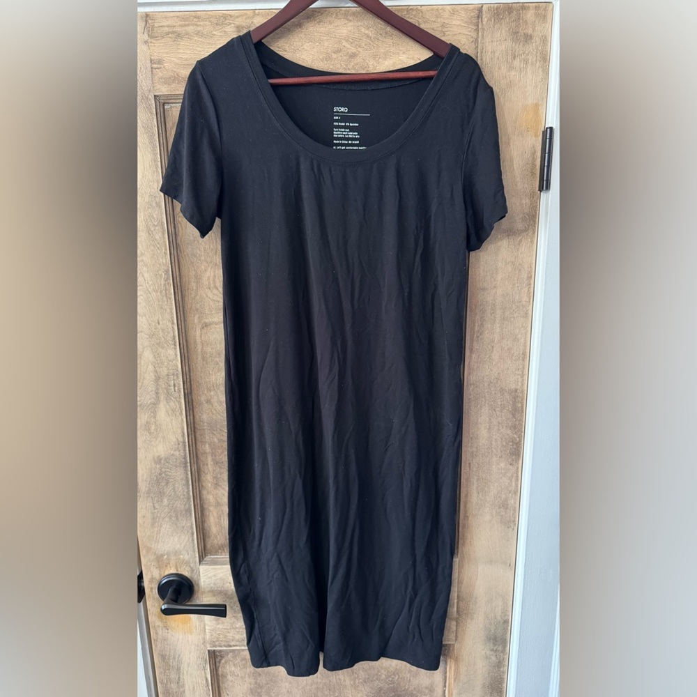 Storq Classic Black T-Shirt Dress - size 4